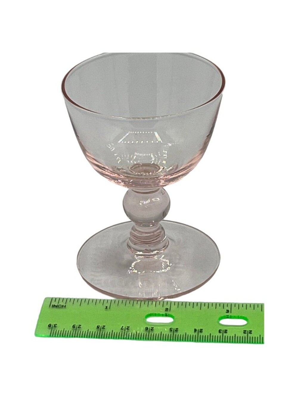 Vintage Pink Ball Stem Liqueur Glass Cordial Goblet Dessert Cup Replacement - Picture 8 of 8